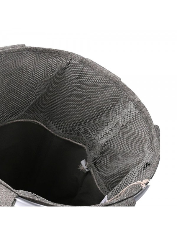 Cestone tessuto sacco grigio tondo pieghevole diametro cm 40  h55