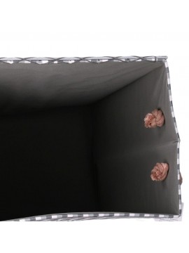 Cestone tessuto laundry grigio con coperchio cm40 x30 h60