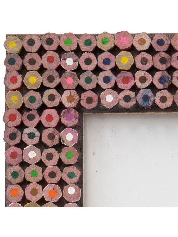 Portafoto matite in legno multicolor grande