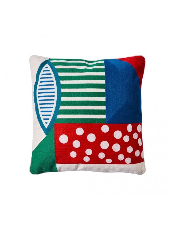 Cuscino Abstract bubbles and stripes