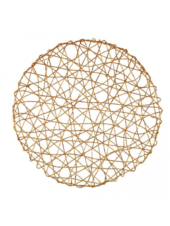 Vacchetti tovaglietta plastica oro tondo diametro 38 h 0,5 cm