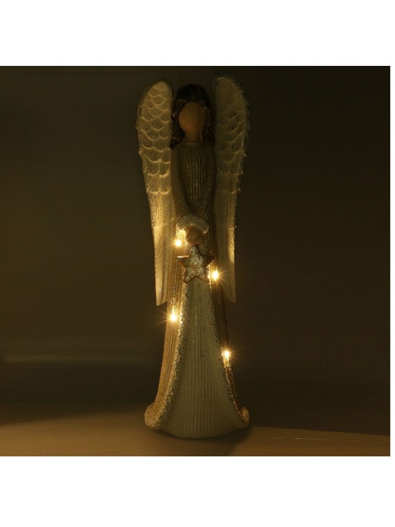 Vacchetti angelo resina led oro cm 22 x 15 h66