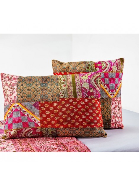 Frida cuscino stampa patch tonalita' rosata con interno