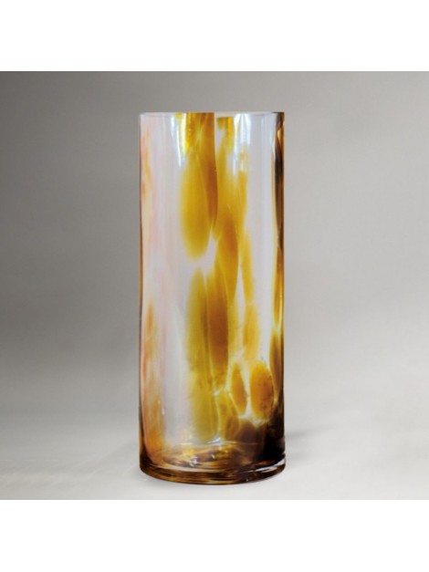 Brandani vaso dorico trasparente ambra vetro