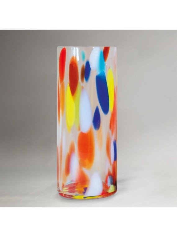 Brandani vaso dorico  multicolor trasparente vetro