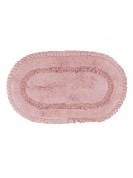 Tappetino bagno  cotone romance rosa  ovale