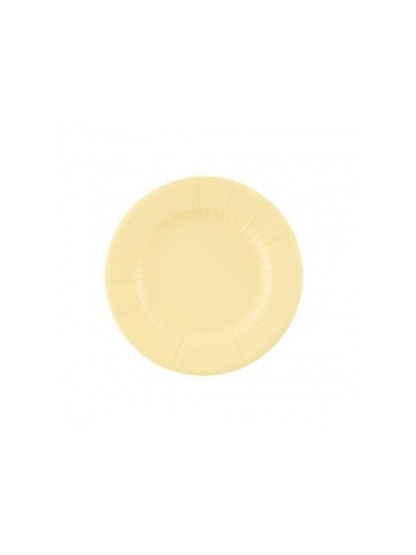 Confezione 8 piatti round cm 21 vaniglia