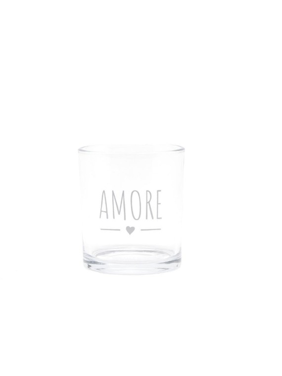 Bicchiere vetro amore
