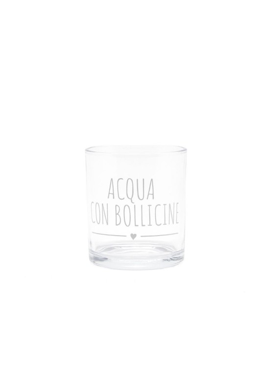 Bicchiere vetro acqua bollicine