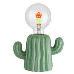 Lampada led a batteria cactus ceramica